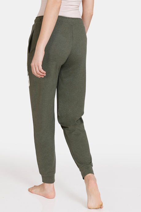 Zivame Friends Knit Poly Loungewear Bottom - Rifle Green — image 4